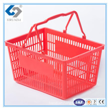 30L Two Handles Shopping Basket with Plastic Material